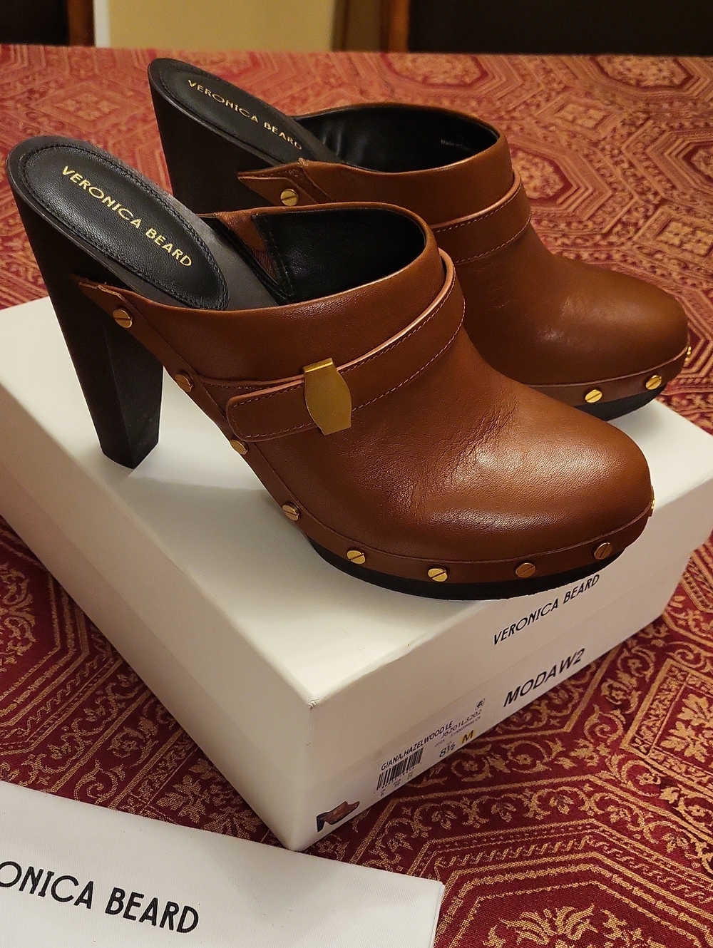Veronica BEARD Giana Platform Studded Mules, Size 8.5